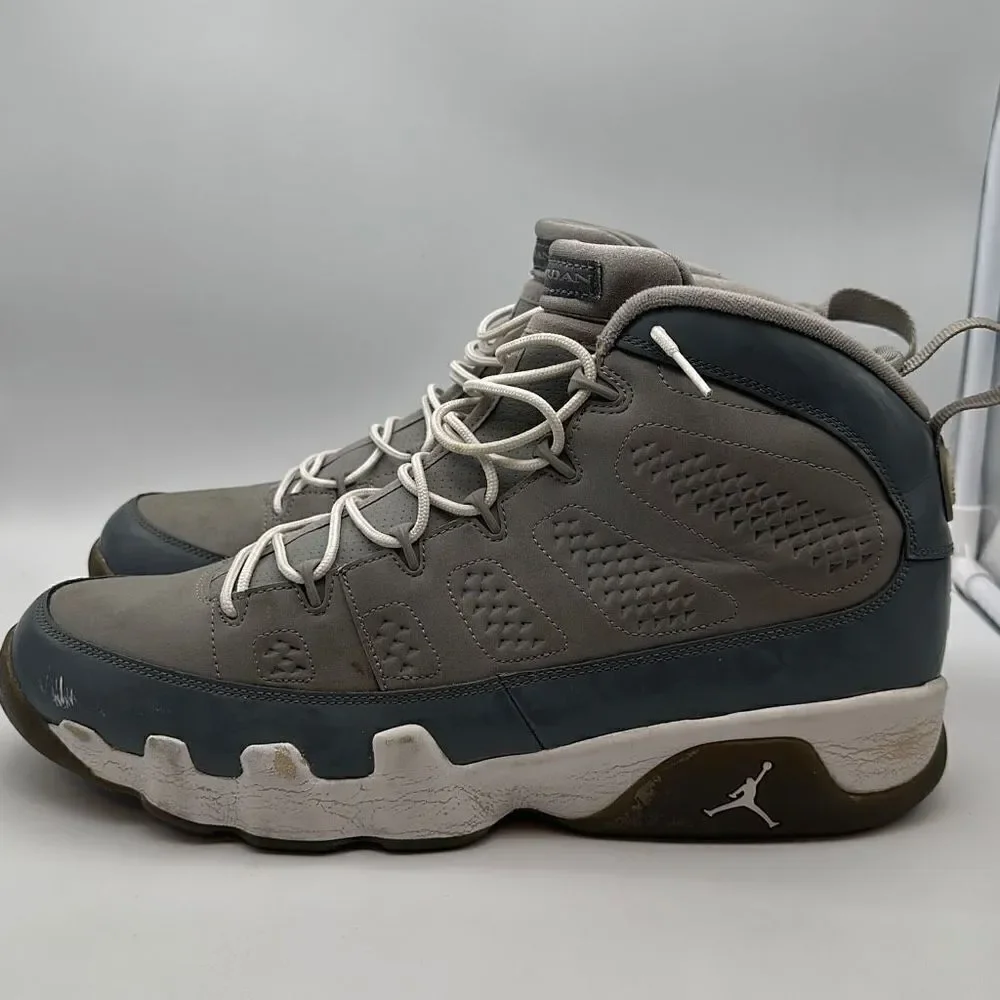 2012 NIKE AIR JORDAN IX 9 RETRO COOL GREY WHITE CHARCOAL‎ 302370-015 Size 13.5